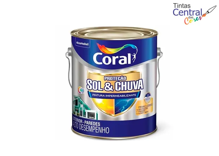 Proteção Sol & Chuva Pintura Impermeabilizante Coral